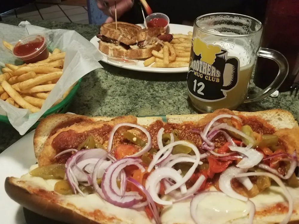 Chicken Parm Grinder Reuben with French Fries
